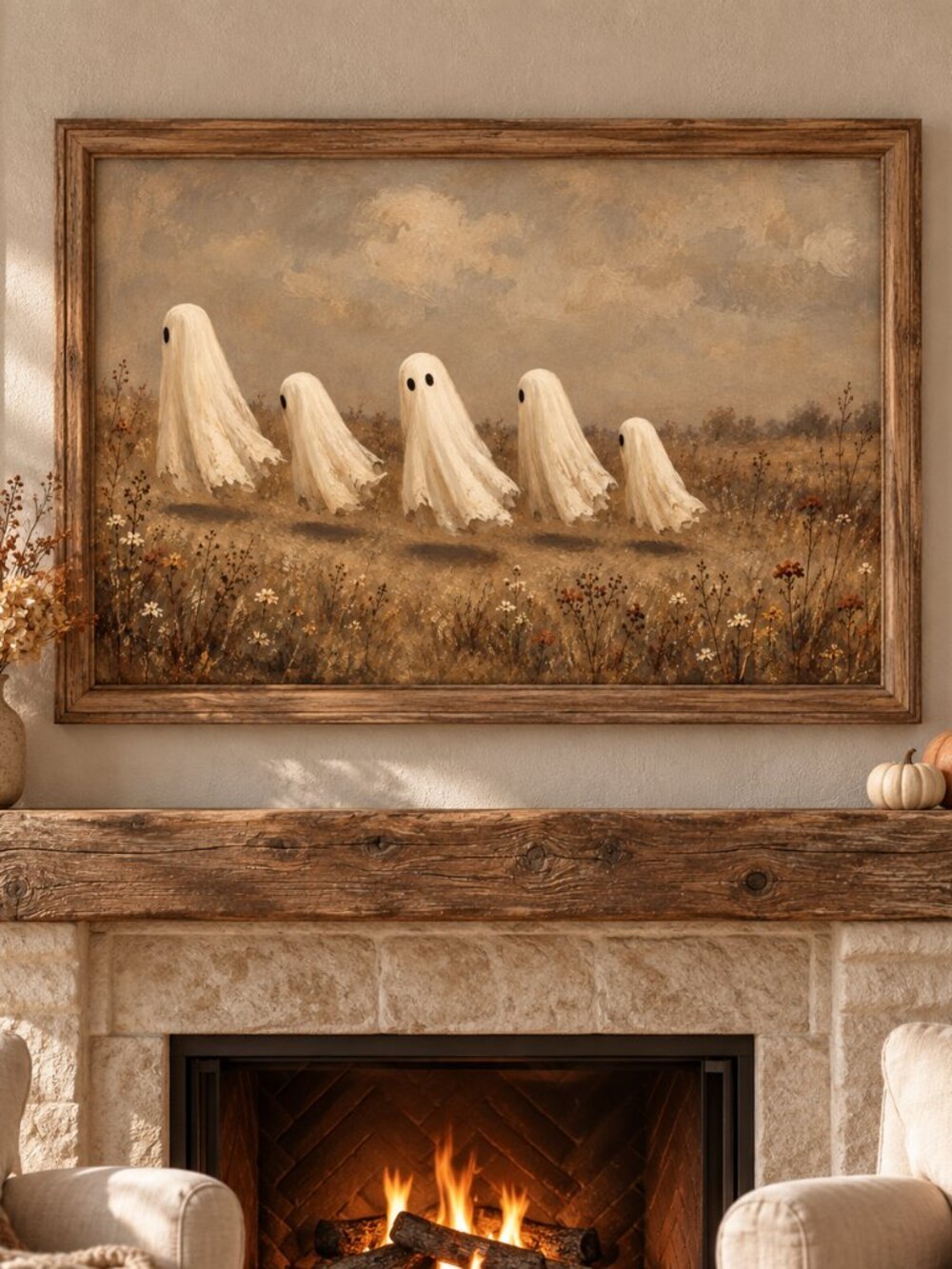 The Little Ghost Parade | Physical 8×10 Halloween Art Print